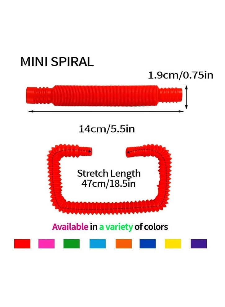 SAKOON Stretch Sensory Toys Pack 8 Pop Tubes Sensory Fidget Tubes Toys for Toddler Toys for Endless Creativity & Fun for Kids. Connect it, Pop it, expand it, and make it different shapes for fun - Image 3