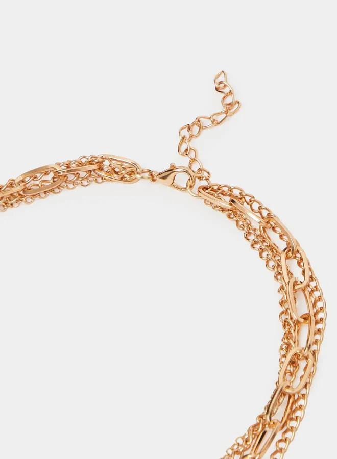 Styli  Coin Drop Multi Layer Necklace for Women | Best Price UAE