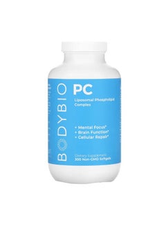 BodyBio PC Liposomal Phospholipid Complex 300 Non GMO Softgels  - Image 1