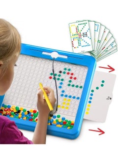 Generic Monkey Magnetic Dot Board for Kids - Large Drawing Board with 10 Double-Sided Pattern Cards and Magnetic Pen Included in Gift Box - Dot Art for Preschool - Toys...  - Image 1