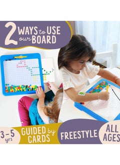 Generic Monkey Magnetic Dot Board for Kids - Large Drawing Board with 10 Double-Sided Pattern Cards and Magnetic Pen Included in Gift Box - Dot Art for Preschool - Toys...  - Image 2