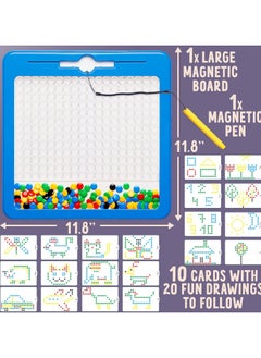 Generic Monkey Magnetic Dot Board for Kids - Large Drawing Board with 10 Double-Sided Pattern Cards and Magnetic Pen Included in Gift Box - Dot Art for Preschool - Toys...  - Image 3