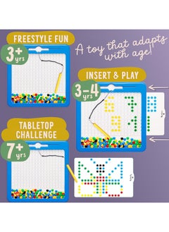 Generic Monkey Magnetic Dot Board for Kids - Large Drawing Board with 10 Double-Sided Pattern Cards and Magnetic Pen Included in Gift Box - Dot Art for Preschool - Toys...  - Image 5