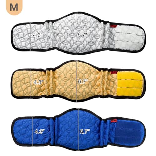 Mkono Male Dog Belly Band Wraps Washable Dog Diapers Male for Small and Medium Dogs (3 Pack), Waist 11.8 Inches to 15.7 Inches - Image 2