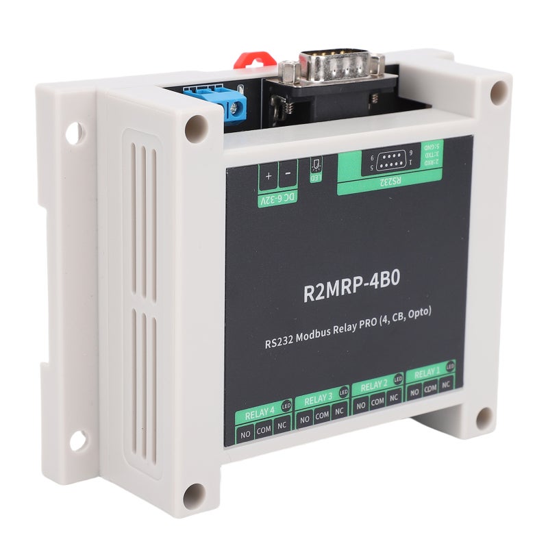 diustou Industrial Relay Module: 4 Channel, Robust ABS Enclosure - Automation Ready Rs232 Relay Module for Harsh Industrial Conditions, Plc Integration, Motor And Valve Control - Image 3
