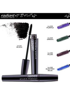 RADIANT PROFESSIONAL MAKE UP / HELLENICA Radiant Professional Studio Perfect Volume Mascara With Silicone Brush & Natural Wax For Healthy Voluminous Lashes Cruelty Free Lash Lengthening 0.30 Ounces Purple (03)  - Image 3