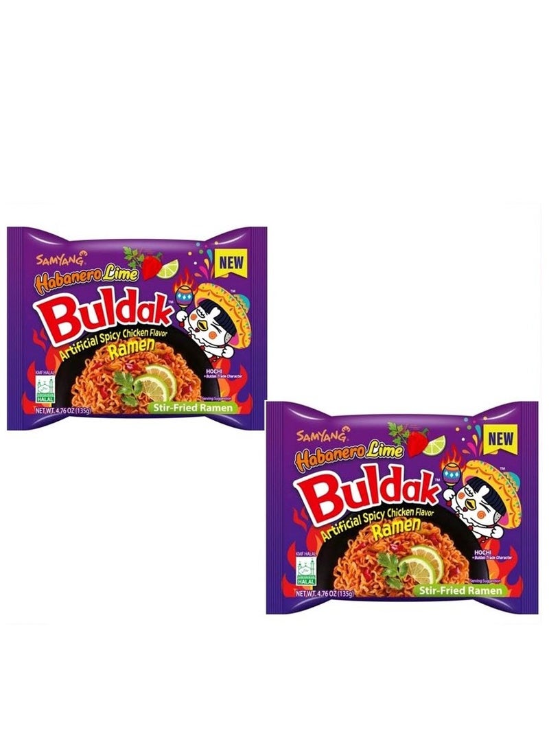 ساميانغ ساميانج نولدز دجاج حار كوري سريع التحضير بطم هابانيرو ليمون 2* 140 جرام - Image 1