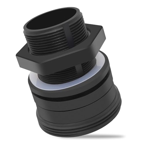 folosem folosem Bulkhead Replacement Kit 2-inch 154714 for Triton II Pool, Spa Sand Filter (Black)  - Image 2