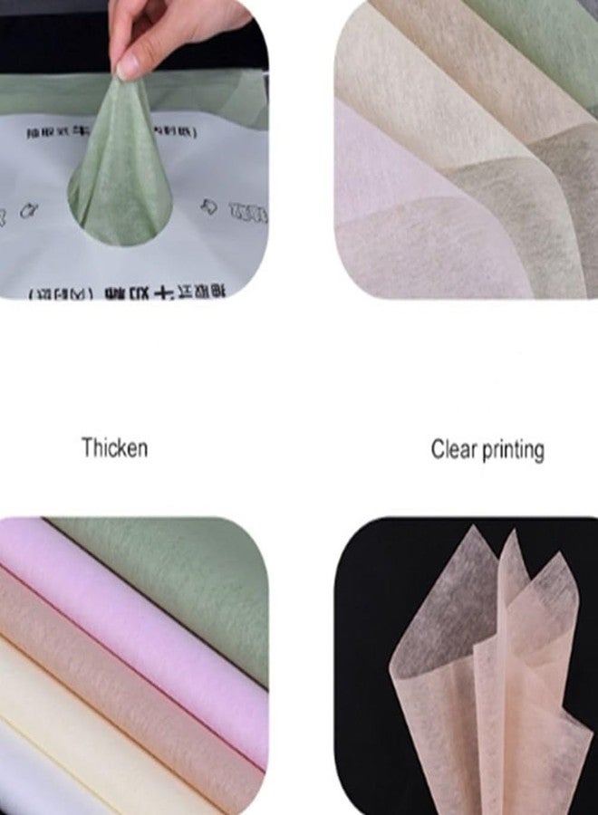 OUKEYI 200 Sheets Korean of Cotton Wrapping Flower Paper Non-Woven Floral Wrapping Paper, Waterproof Pleated Withdrawable Flower Bouquet Lining Paper Flower Shop Supplies Floral Gift Packaging Paper - Image 5