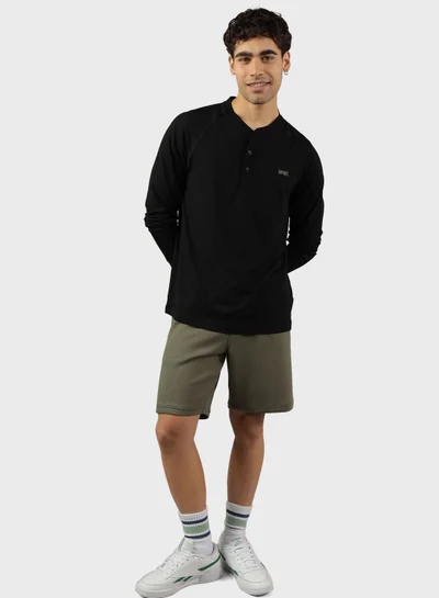 American Eagle Logo Henley Sweatshirts