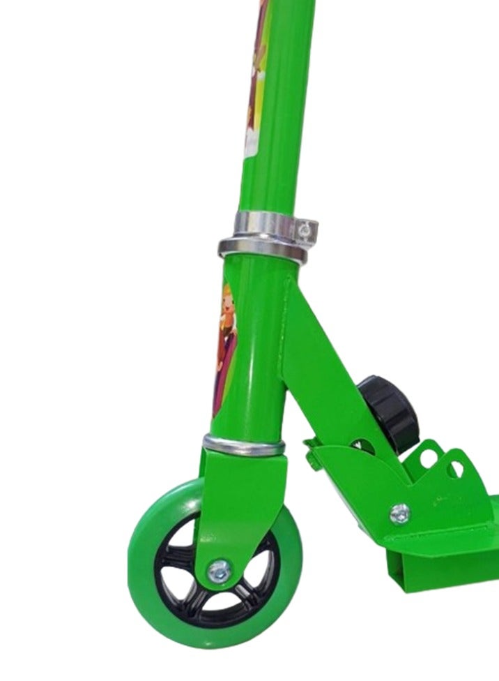 كيكو سكوتر/دراجة مع ارتفاع قابل للتعديل وقابل للطي للأطفال (أخضر) - Image 2