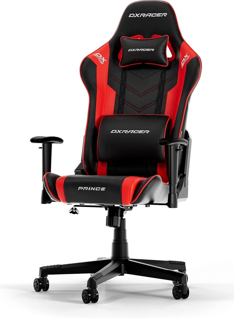 DXRacer DXRacer P132 Prince Series Gaming Chair - Black/Red | GC-P132-NR-F2-158  - Image 1