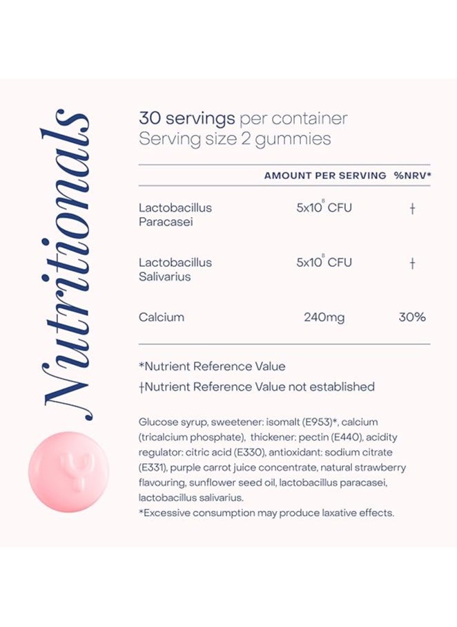 Yumi Nutrition - Yumi Nutrition Probiotic Gut Health Gummies | Effective for Digestion, Vegan and Gluten-Free  60 Gummies | Strawberry Flavour - Image 1