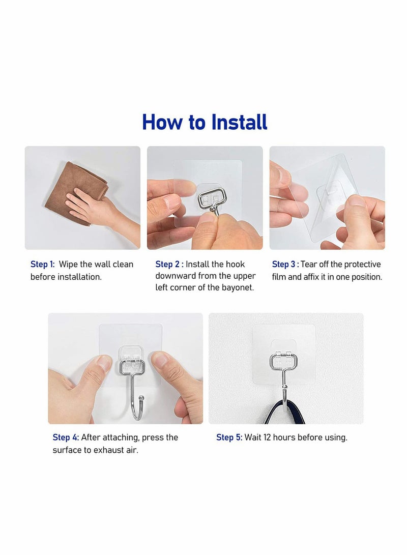 Suntown 8 Pcs Waterproof And Rustproof Wall Hooks For Hanging Heavy Duty For Kitchen Bathroom Home And Office - Image 5