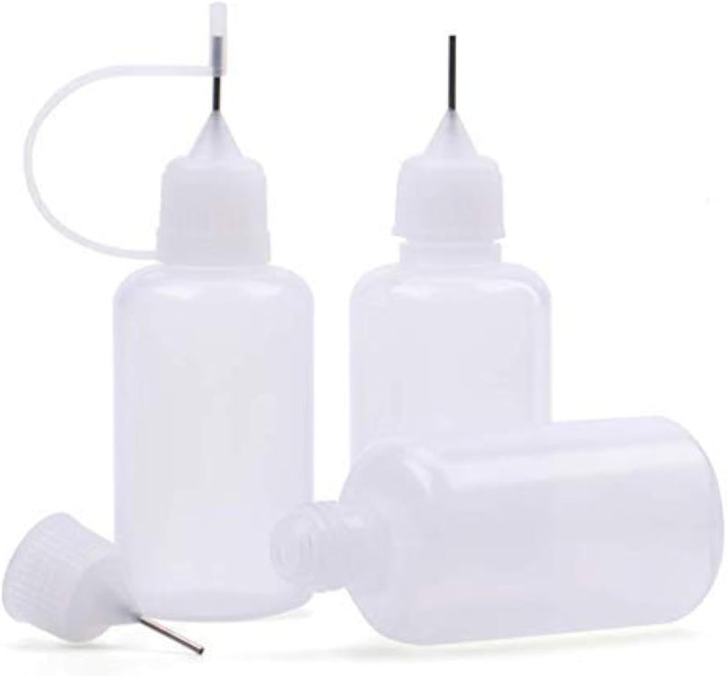 ONWON 10 Pieces Precision Needle Tip Glue Bottle Applicator 1 Ounce/ 30 ml Empty Applicator Glue Oiler Squeeze Bottle for Paper Quilling DIY Craft - Image 1