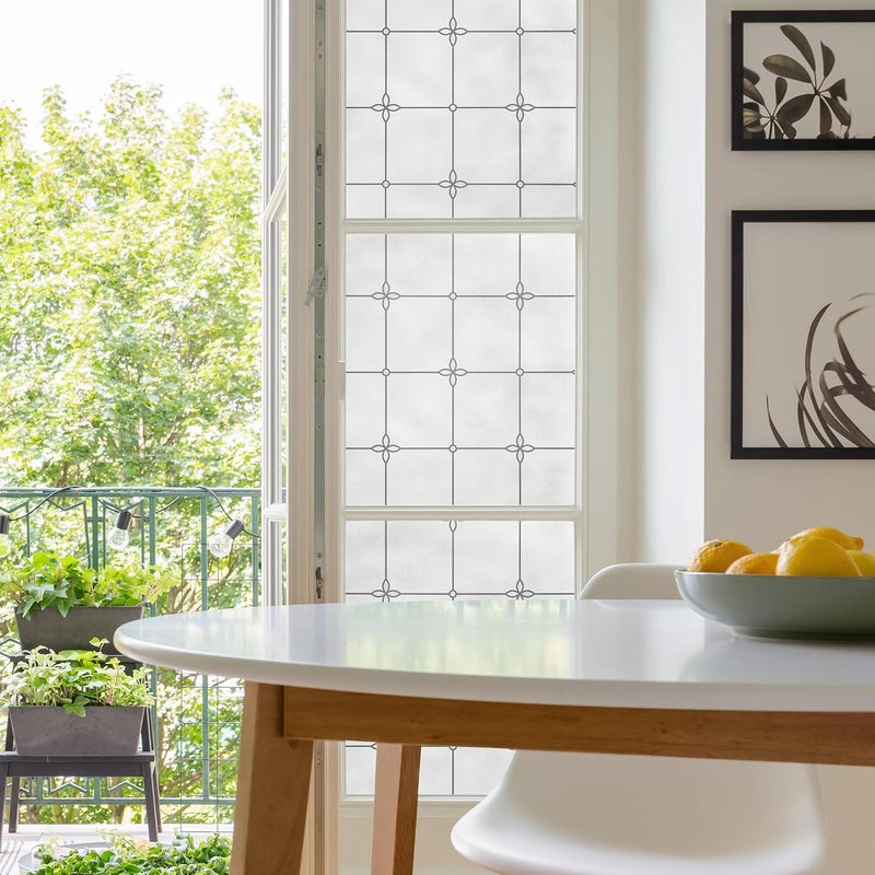 Artscape Victoria 36 x 72 Inch Window Film, Made in USA – Provides Privacy, Non-Adhesive, Textured Leaded Glass Pattern, UV Protection, Easy to Apply and Removable - Image 2