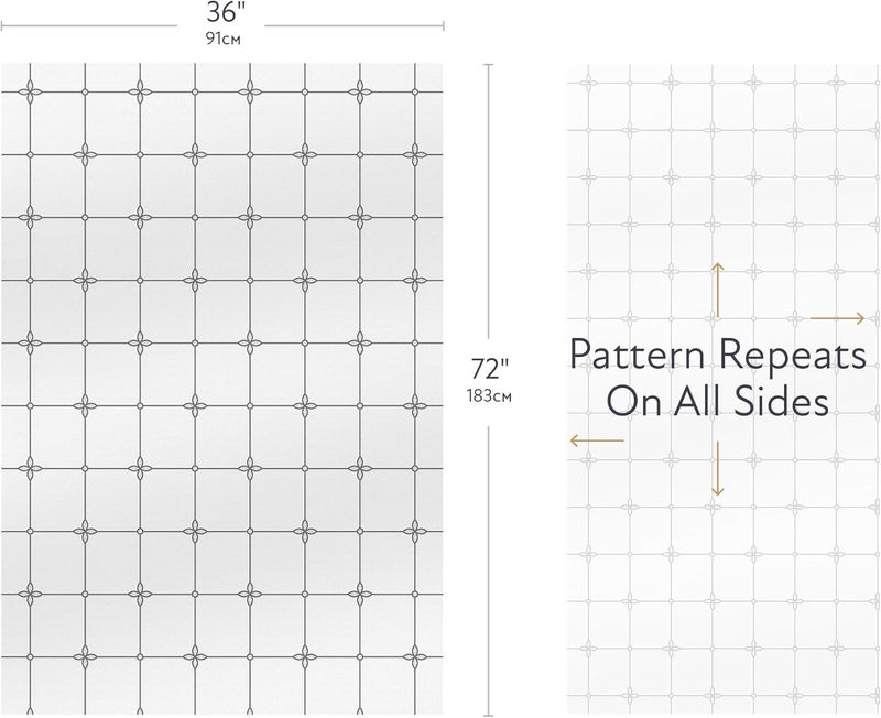 Artscape Victoria 36 x 72 Inch Window Film, Made in USA – Provides Privacy, Non-Adhesive, Textured Leaded Glass Pattern, UV Protection, Easy to Apply and Removable - Image 4