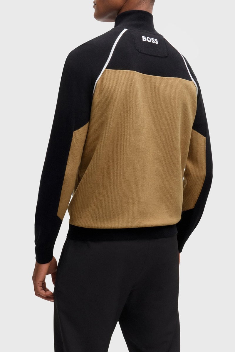 BOSS Cotton Half Zipper Stand Collar Sweater Men's Sweater 50519377 001  - Image 4