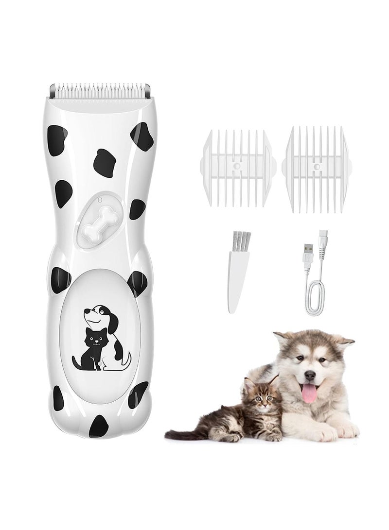فورتي Pets Clippers USB Rechargeable Cordless Cat Grooming Kit Dog Shaver Clippers for Pets White - Image 1