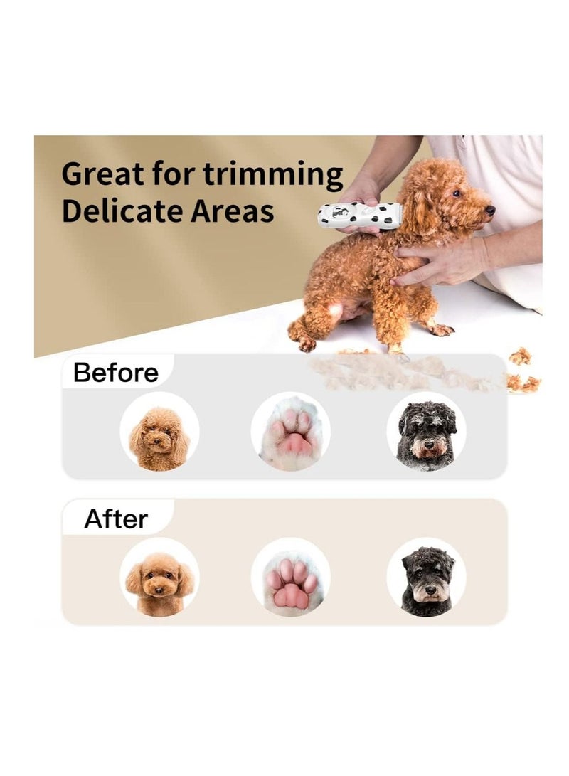 فورتي Pets Clippers USB Rechargeable Cordless Cat Grooming Kit Dog Shaver Clippers for Pets White - Image 5