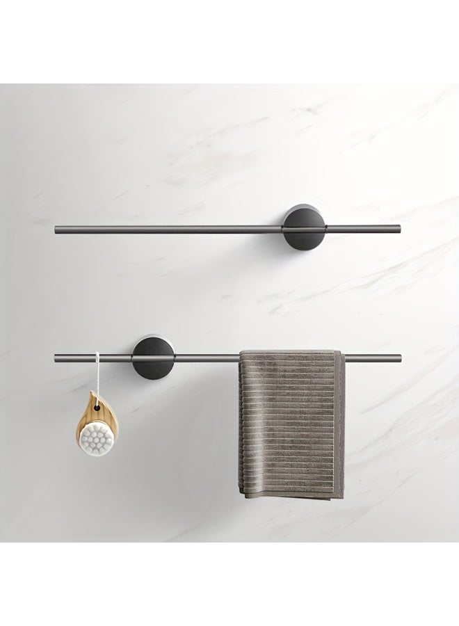 1pcs Minimalist Gun Gray Wall Mounted Towel Rack, No Punching Simple Storage Rack, Storage Towel Bar，Suitable For Bathroom,Bathroom, Kitchen - Image 4