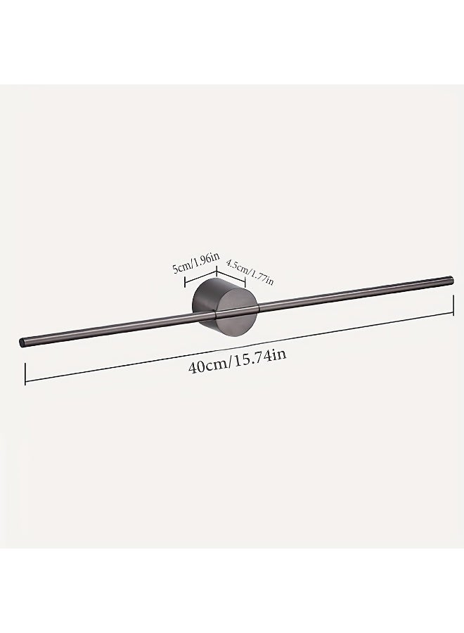 1pcs Minimalist Gun Gray Wall Mounted Towel Rack, No Punching Simple Storage Rack, Storage Towel Bar，Suitable For Bathroom,Bathroom, Kitchen - Image 3