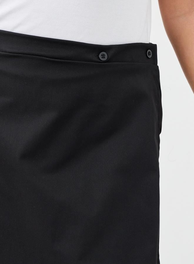 ستايلي سكورت مدرسي ستايلي جيرلز أسود سادة بأزرار - Image 3