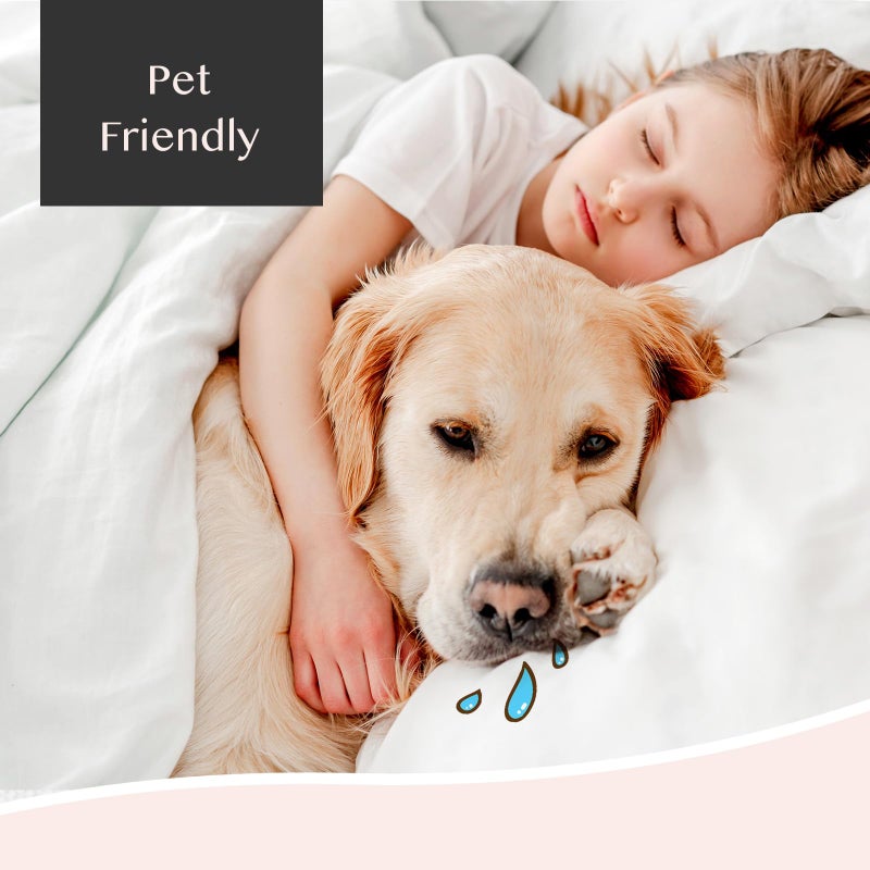 FAUNNA Waterproof Pillow Protectors Zippered, 600 Thread-Count 100% Cotton, Premium Bed Pillowcases Covers, Stain Proof, Soft, Comfortable, Quiet, Breathable, Standard, 20 x 26 inch, White, 4 Pack - Image 5