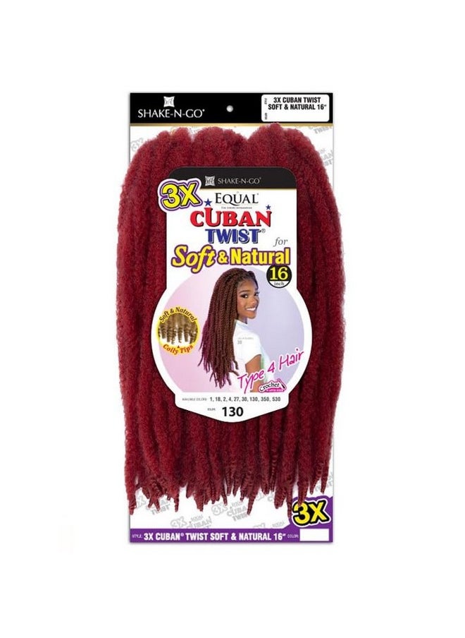 FREE TRESS Synthetic Braid - 3X Cuban Twist Soft & Natural 16" (1B)  - Image 4