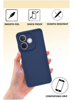 NAFCO Side Protective Bumper Silicone Case with Extra Frame Protection Compatible For Oppo A5 Pro - Blue  - Image 2