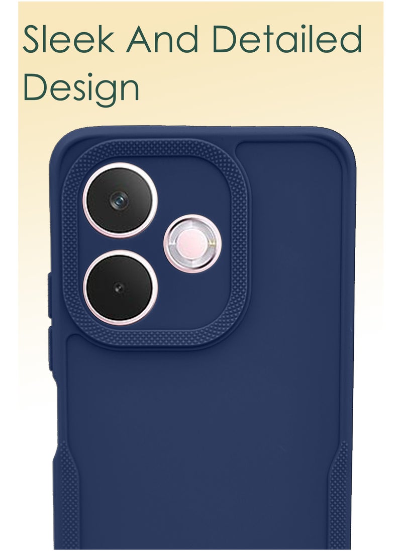 NAFCO - Side Protective Bumper Silicone Case with Extra Frame Protection Compatible For Oppo A5 Pro - Blue - Image 1