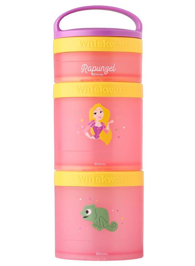 Whiskware (Rapunzel) DiSNEY PRINCESS Whiskware Stackable Snack Pack - 3 Jar + Handle - White/Pink/Purple - Image 1