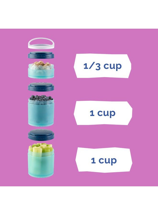 Whiskware (Rapunzel) DiSNEY PRINCESS Whiskware Stackable Snack Pack - 3 Jar + Handle - White/Pink/Purple - Image 4