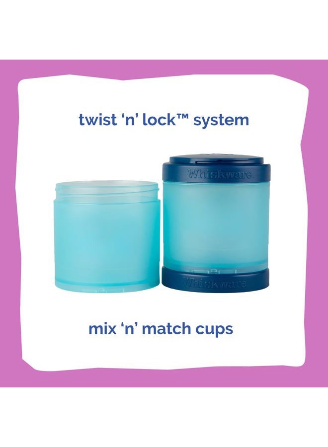 Whiskware (Rapunzel) DiSNEY PRINCESS Whiskware Stackable Snack Pack - 3 Jar + Handle - White/Pink/Purple - Image 3