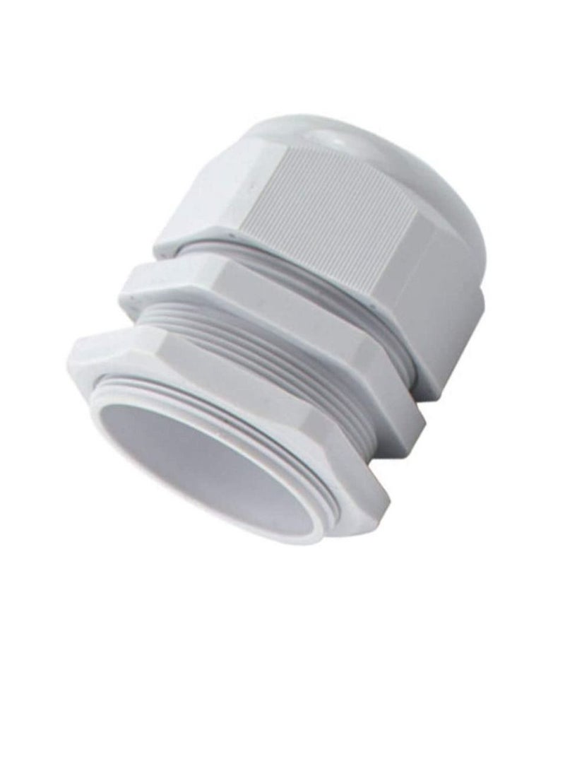 PG Gland White Pack of 5 pcs, Dust Proof Nylon Cable Gland With Locknut Ideal For Junction/connection Boxes Electrical Power, Tele & Data Cables, Instrumentation Control (PG-07) - Image 1