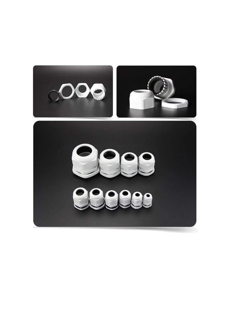 PG Gland White Pack of 5 pcs, Dust Proof Nylon Cable Gland With Locknut Ideal For Junction/connection Boxes Electrical Power, Tele & Data Cables, Instrumentation Control (PG-07) - Image 3