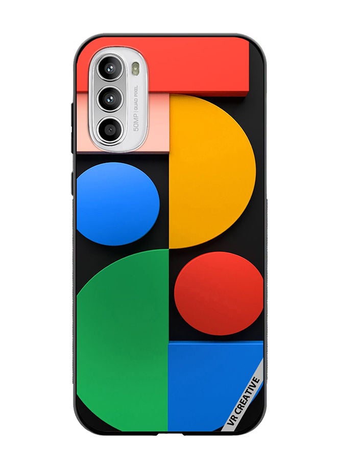 VR CREATIVE Protective Case Cover For Motorola Moto G82 Abstract Design Multicolour - Image 1