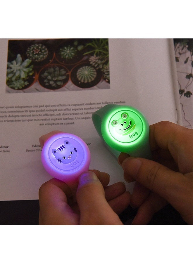 2PCS Cartoon Frog Bear Flashing Mosquito Repellent Wristband, Portable Glowing Mosquito-Repellent Watch for Children and Adults, Adjustable Silicone Buckle, Summer Outdoor Essential - Image 3