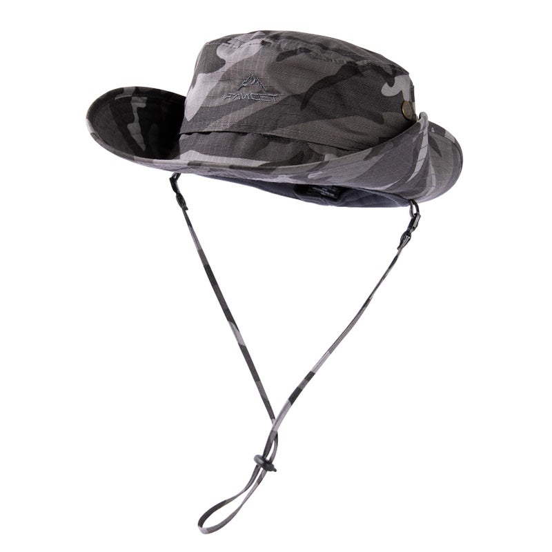 Comhats UPF 50 Sun Hats for Men Wide Brim Summer Safari Fishing Hiking Boonie Waterproof Camo Grey X-Large XX-Large XL XXL Oversized - Image 1