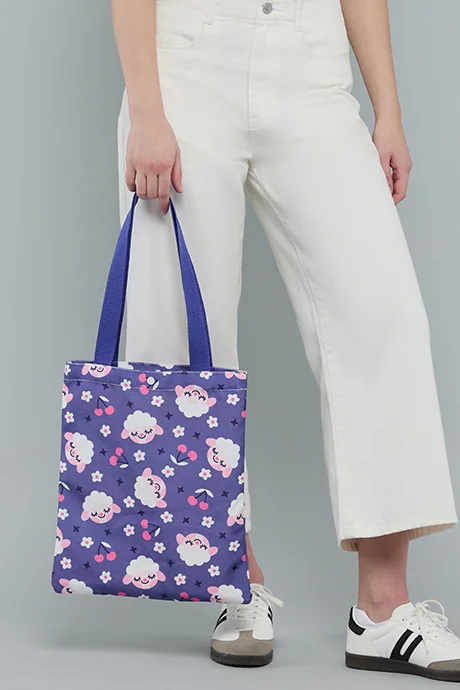 R&B Printed Canvas Shoulder Bag
