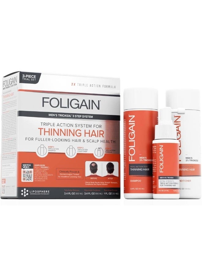 FOLIGAIN Men'S Triple Action Hair Care System - Kit - Image 1