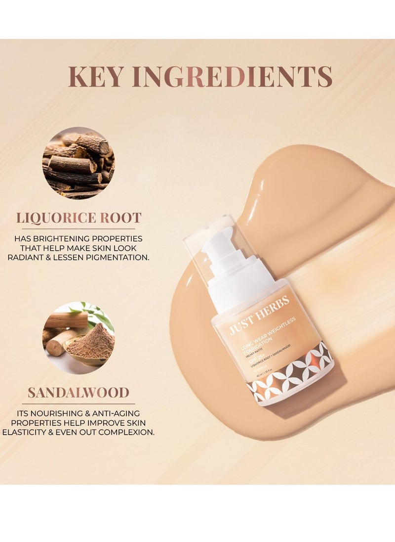Just Herbs Just Herbs Medium to Full Coverage Liquorice Foundation Beige  - Image 4