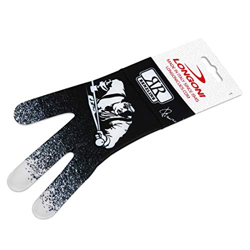 Longoni Renzline Pool CUE Glove Billiard Player - White/Black - for Left Hand - One Size fits All - Image 5