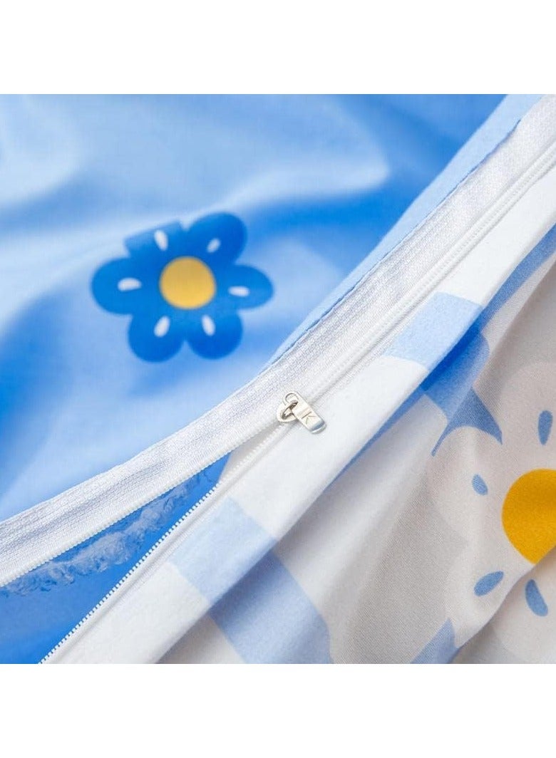 عام طقم أغطية ألحفة مكون من 4 قطع، طقم سرير من البوليستر الناعم، طقم لحاف كرتوني بدون قلب، طقم لحاف كرتوني مع غطاء لحاف واحد وشرشف واحد و2 غطاء وسادة - Image 5