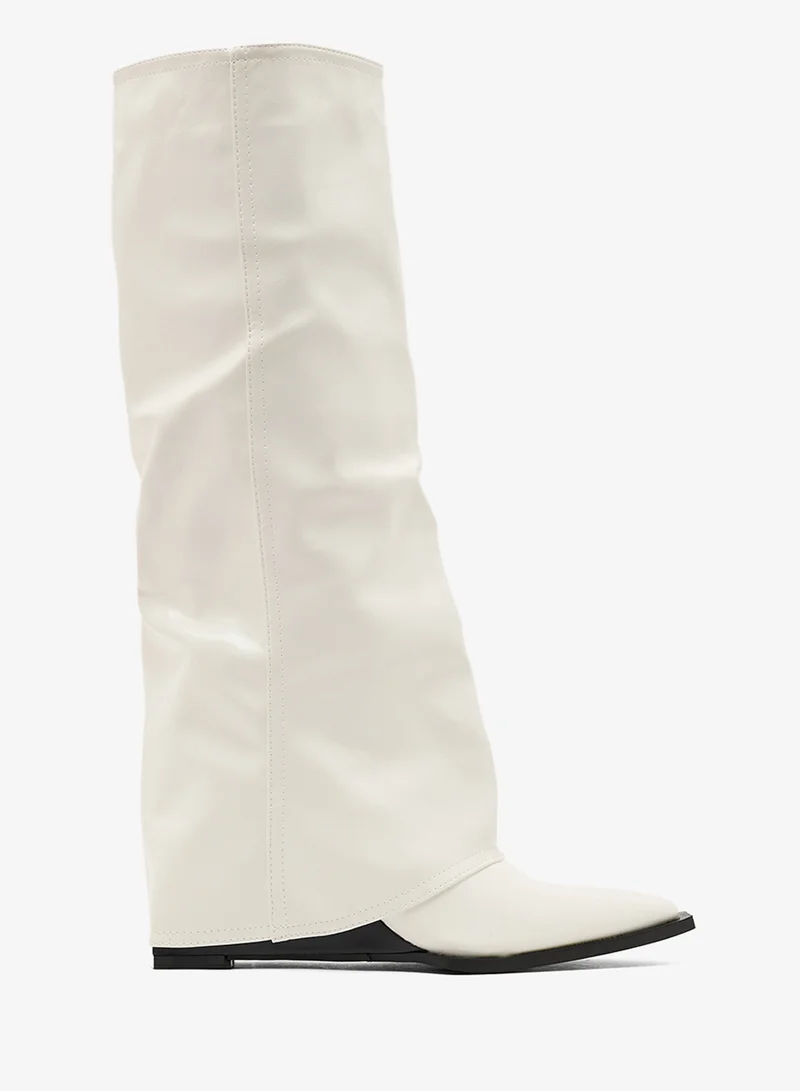 Ginger Pointed Toe Plaform Knee Boots
