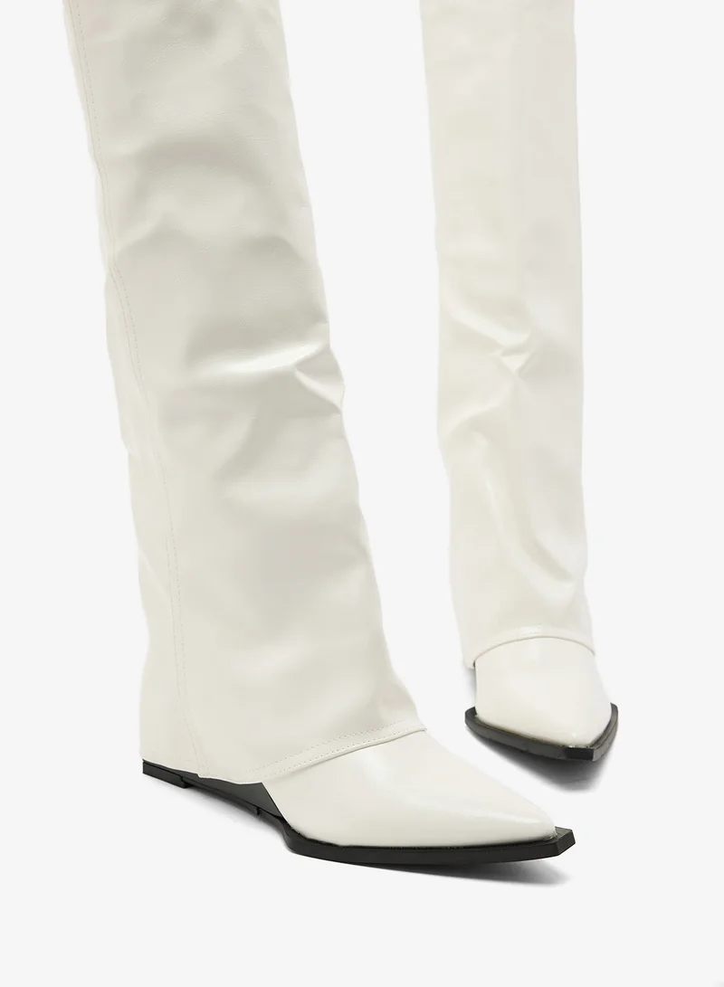 Ginger Pointed Toe Plaform Knee Boots