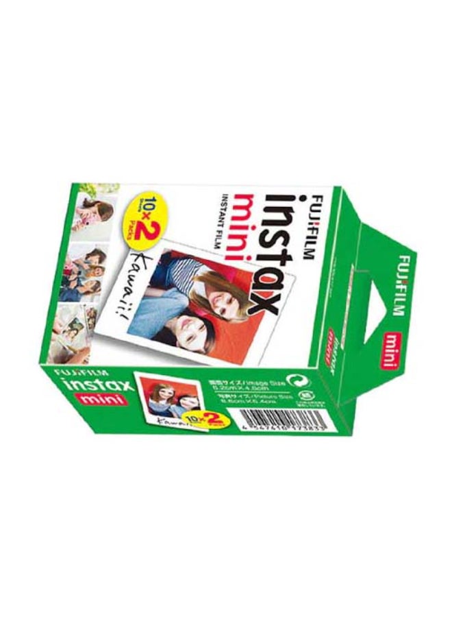فوجي فيلم Renewed - Instax Mini Instant Film Pack Of 2 x 10 Sheets (20 shots) BLACK - Image 2