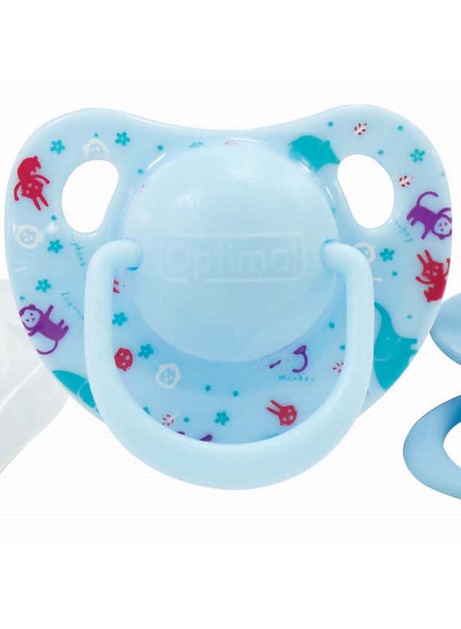 Optimal Orthodontic Silicone Pacifier 0M+, Blue - Image 2