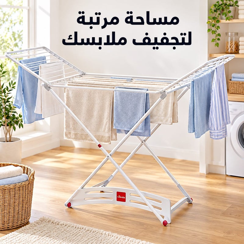 Vileda Solar Clothes Dryer Heat and Water Resistant White Plastic - Image 2