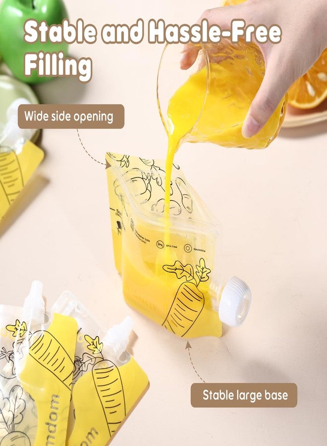 Gemdom 20 Pack Reusable Baby Food Pouches for Toddlers, Refillable Squeeze Pouch for Applesauce Yogurt Homemade Organic Puree Juice Snack for Baby Kids Students, Storage Containers, BPA Free, 5oz - Image 4